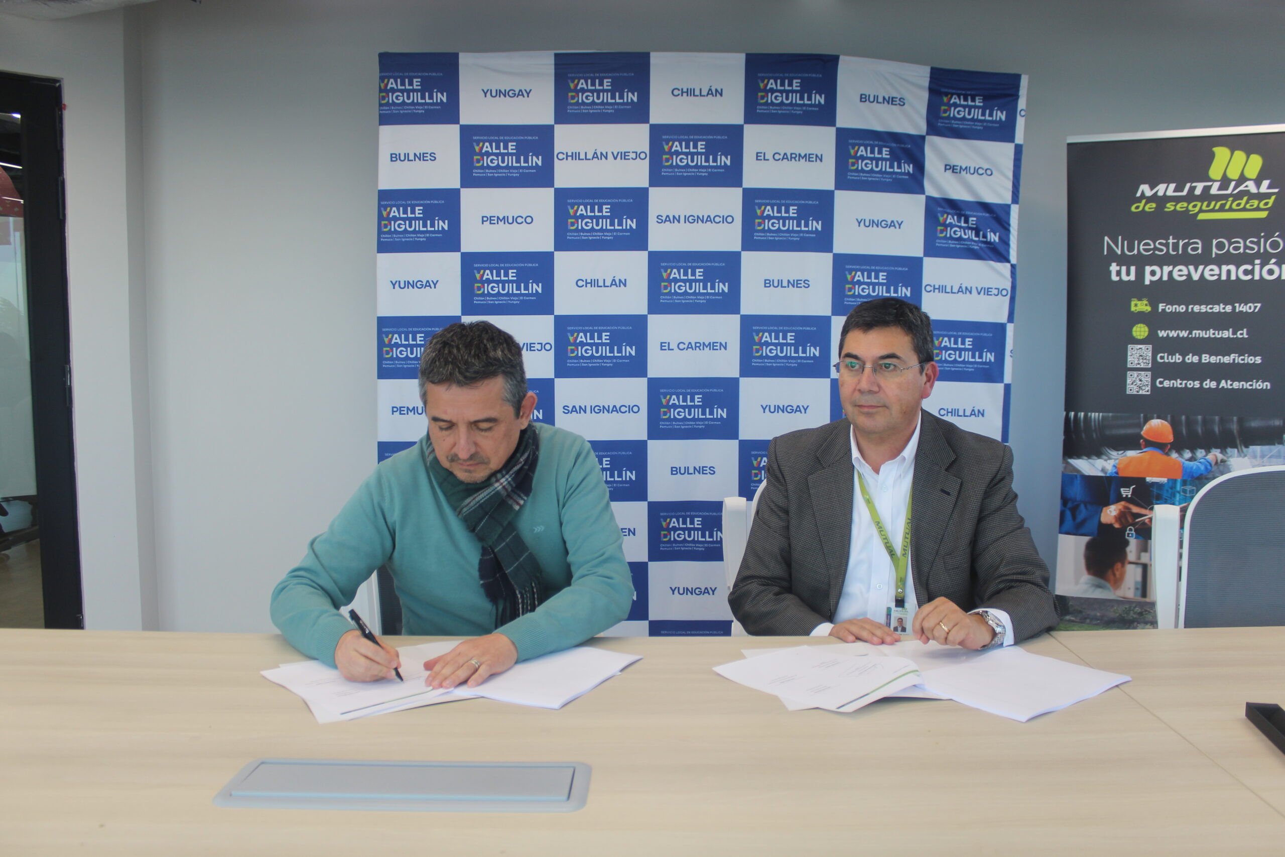 Servicio Local de Educación Pública firmó Plan de Trabajo Preventivo con Mutual de Seguridad CChC
