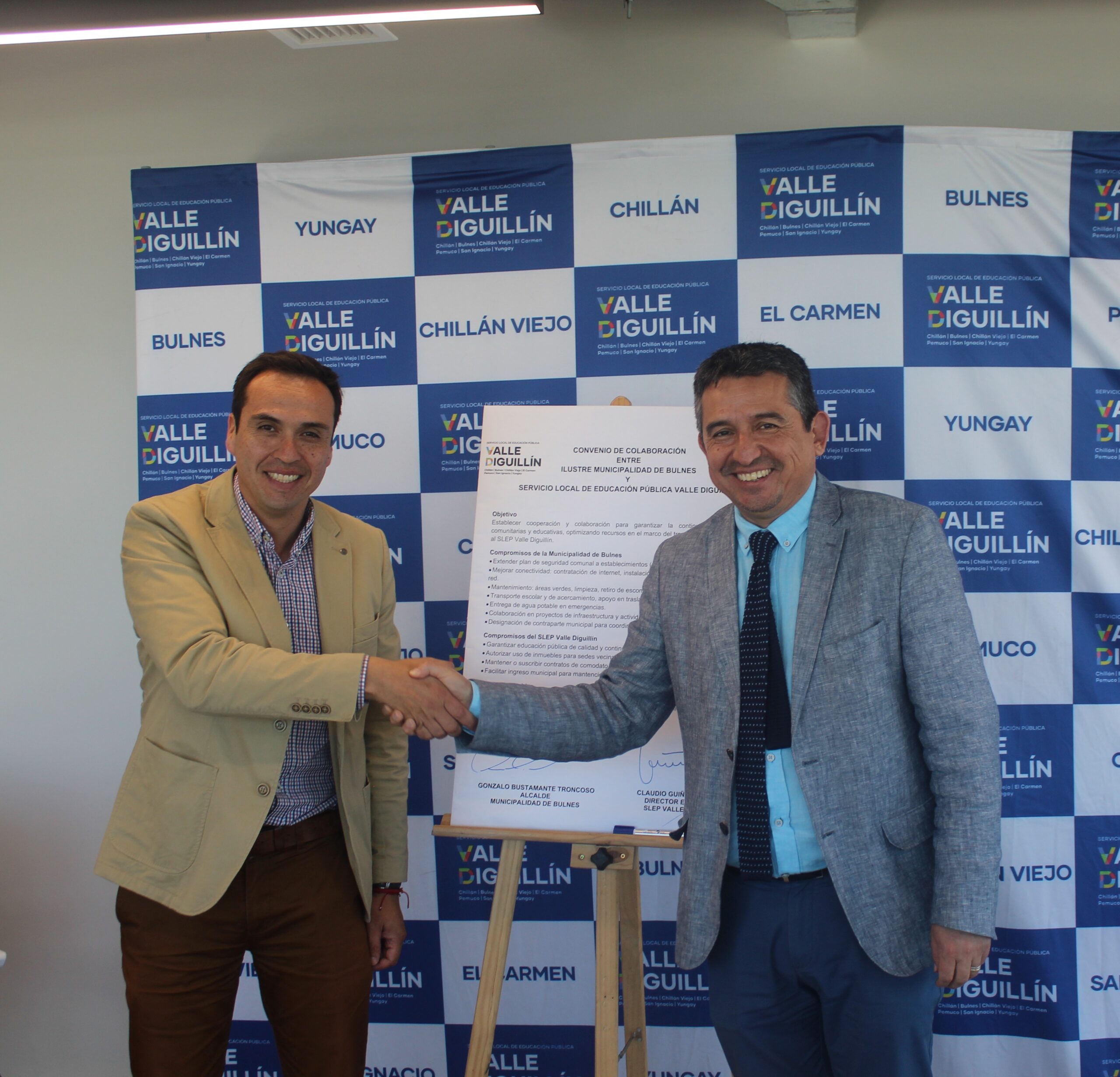 Municipalidad de Bulnes suscribió convenio de cooperación con el SLEP Valle Diguillín